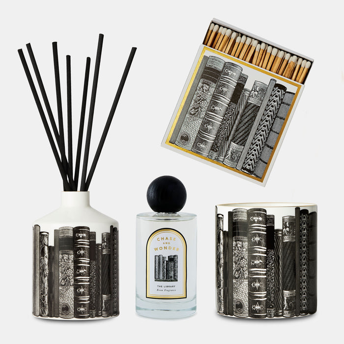For Bibliophiles - The Literary Lover’s Gift Set gift set, contents displayed alongside the luxury gift box