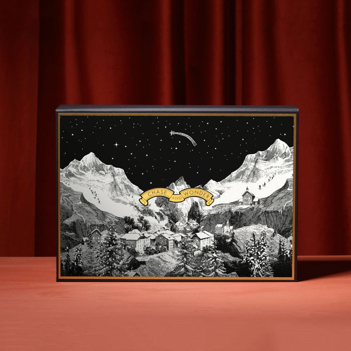 For Skiiers - The Alpine Lodge Gift Set gift set, contents displayed alongside the luxury gift box