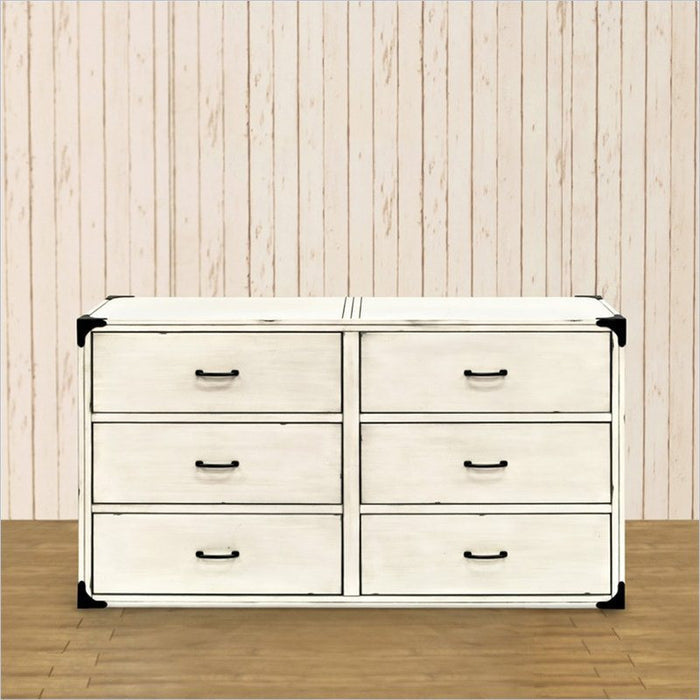 Franklin & Ben Providence Double Dresser in Distressed White