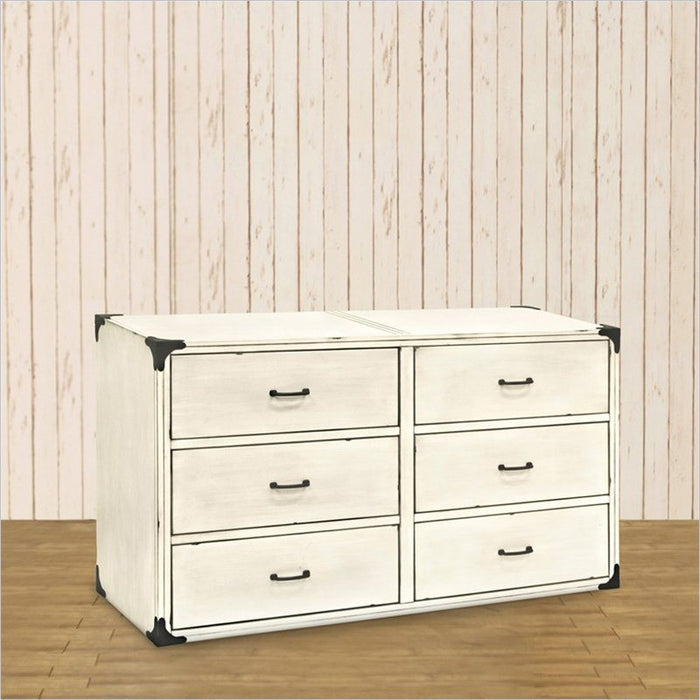 Franklin & Ben Providence Double Dresser in Distressed White