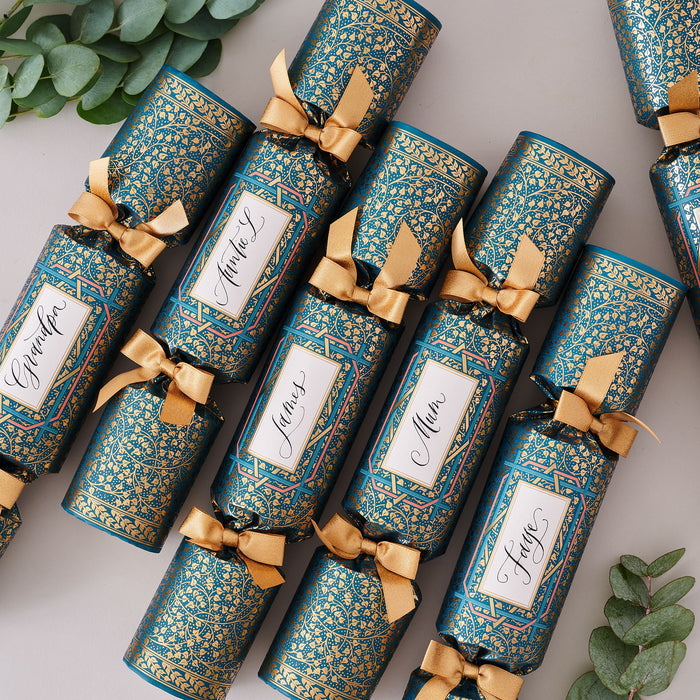 "Golden Ivy" Place Name Luxury Christmas Crackers luxury Christmas crackers by Chase and Wonder, hand-rolled in Cheshire