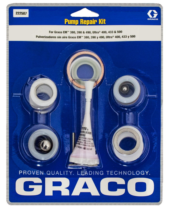 Graco OEM packing Kit 222-587 for EM380, 390 & 490, Ultra400, 433 & 500 SHIPPING INCLUDED