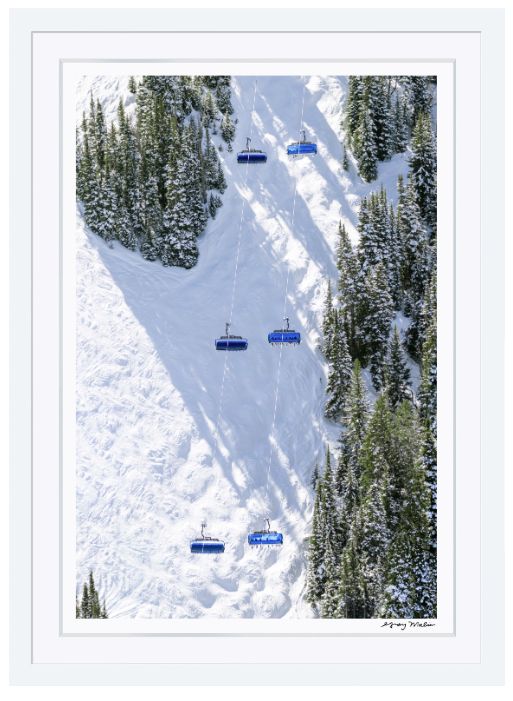 Gray Malin- Madison 8 Chairlift, Big Sky, Montana