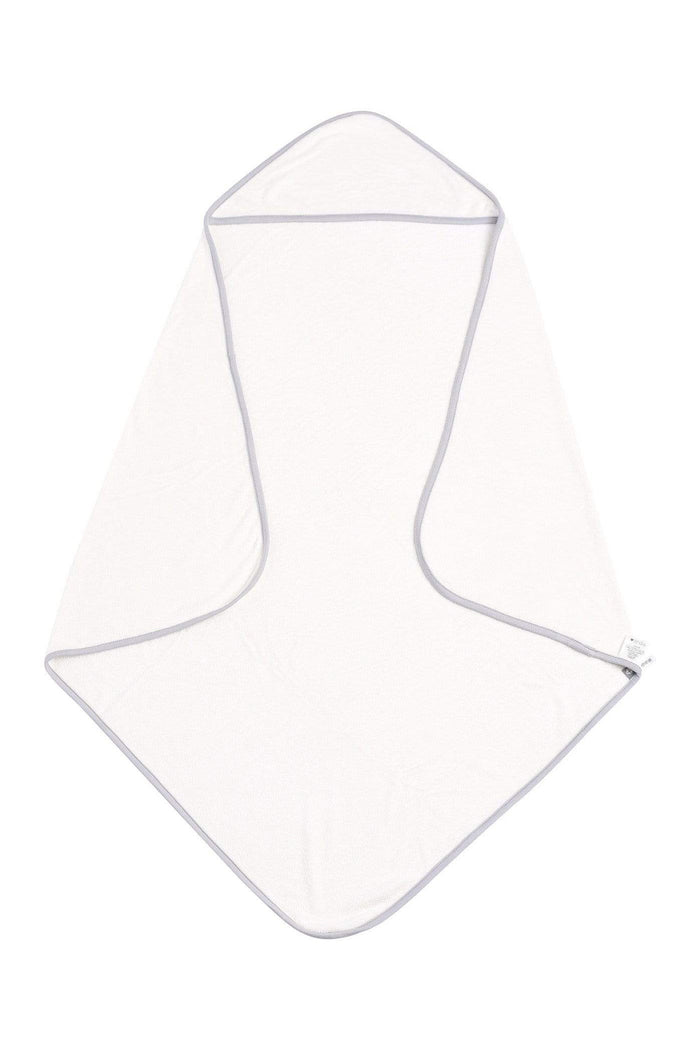 Kyte Baby Hooded Bath Towel in Cloud with Storm Trim