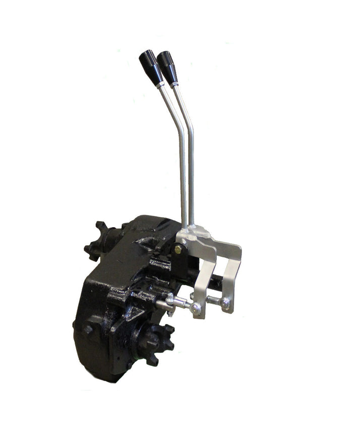 Jeep CJ Dana 20 stainless twin-stick shifter W/boot for 72-79 W/3-Speed transmission P/N CJ20U