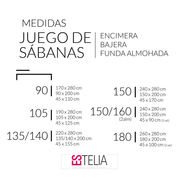 Medidas juego de sábanas