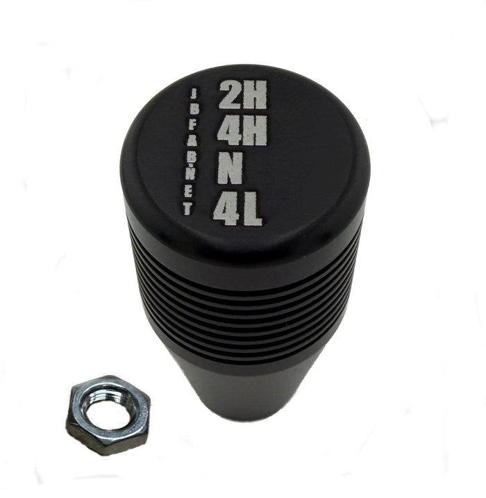 Knob, Billet Aluminum, Black, For Cable Shifter P/N KBNPBKCS71620-2