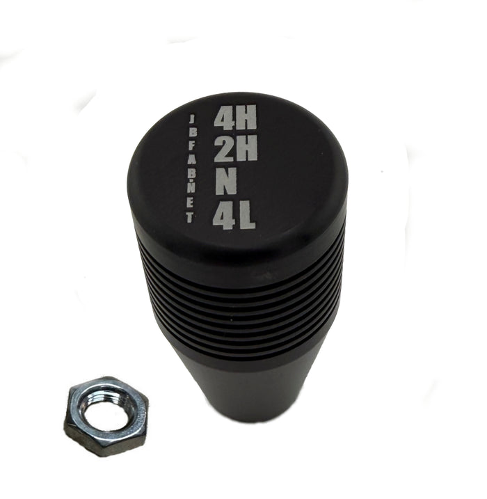 Knob, Billet Aluminum, Black, For Cable Shifter P/N KBNPBKCS71620-4