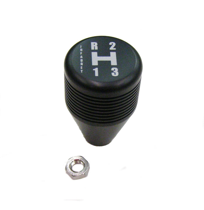 Knob, Billet Aluminum Transmission Shifter, Black, 3-Speed