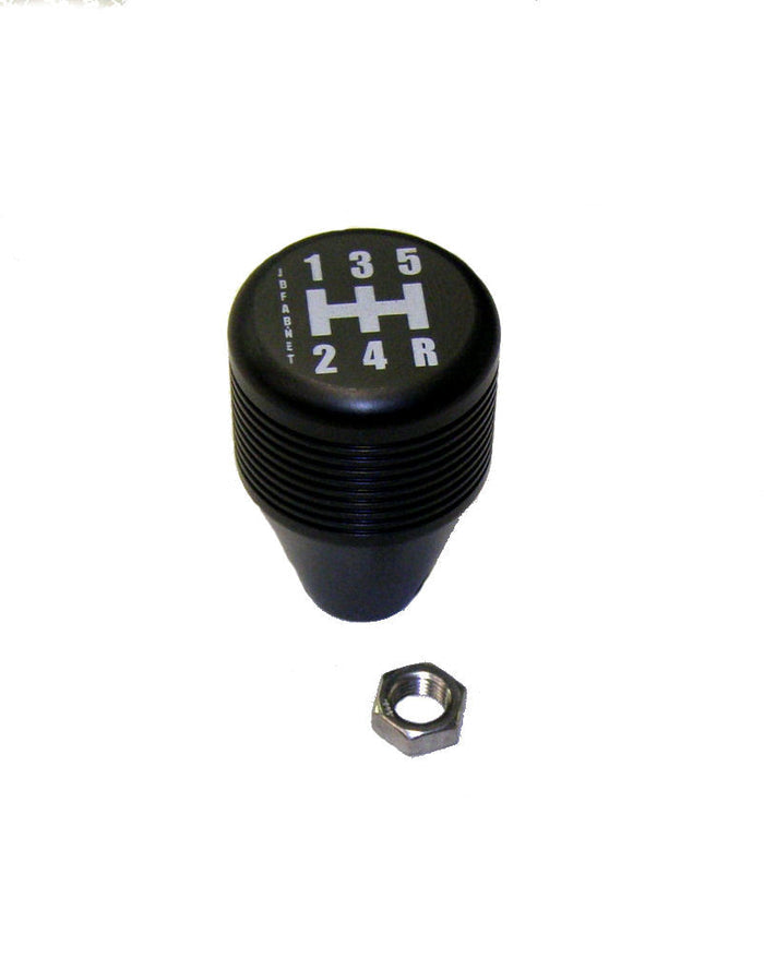 Knob, Billet Aluminum Transmission Shifter, Black, 5-speed
