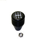 Knob, Billet Aluminum Transmission Shifter, Black, 5-speed