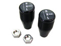 Knobs, Billet Aluminum Twin-stick Cable Shifter, Black,  Laser Etched, FLIPPED pattern for cable shifters