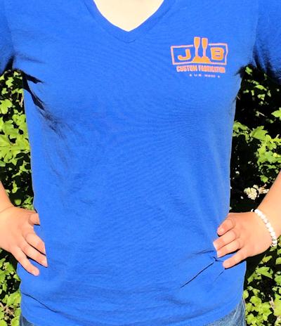 Lady's V-neck Tee Orange Bronco