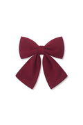 Large Alligator Clip Bow in Burgundy on a white background