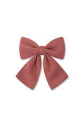 Large Alligator Clip Bow in Ember on a white background