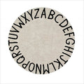 Lorena Canals Washable Round Rug in ABC Natural and Black