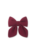 Medium Alligator Clip Bow in Burgundy on a white background