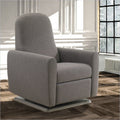 Natart Hannah Glider and Recliner Chair Rounded Back in White Bonded Leather