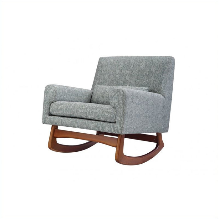 Nurseryworks Sleepytime Walnut Legs Rocker Limited Edition Wood Cut in Grey and Natural