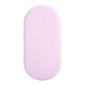Light purple oval bassinet sheet on a white background