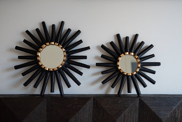 Peruvian Wall Mirror - Black Sunburst