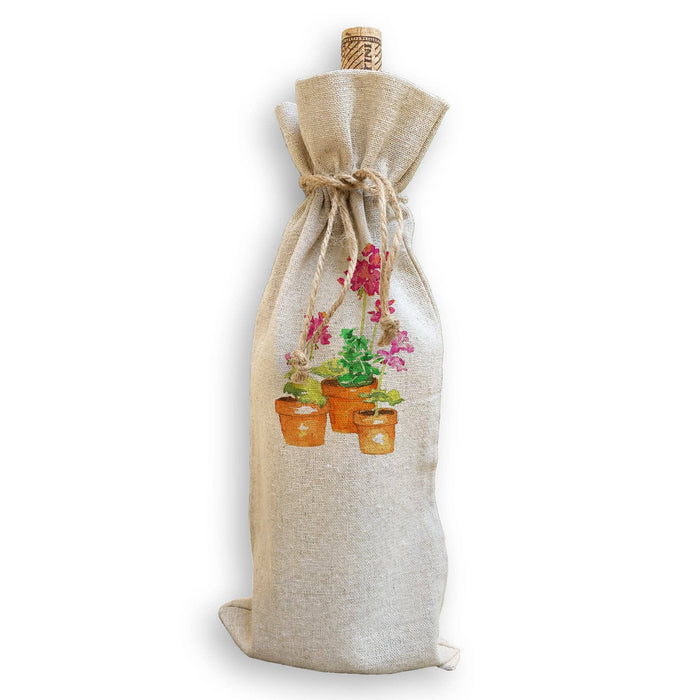 Pink Geranium: Dishtowel / -