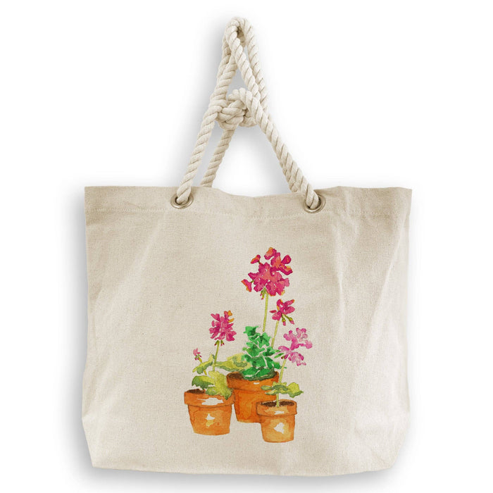 Pink Geranium: Dishtowel / -
