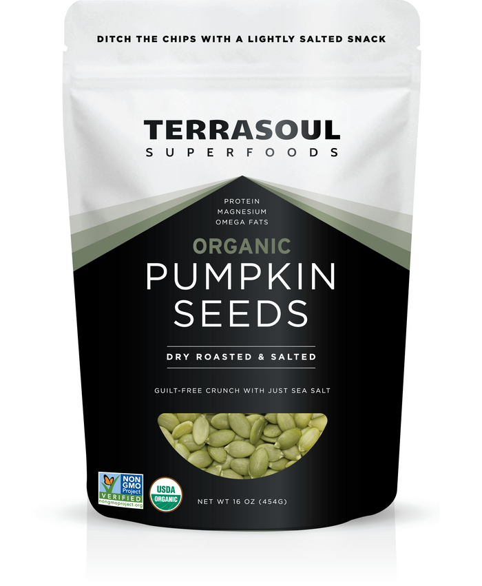 Pumpkin Seeds (Dry Roasted, Salted, Organic)