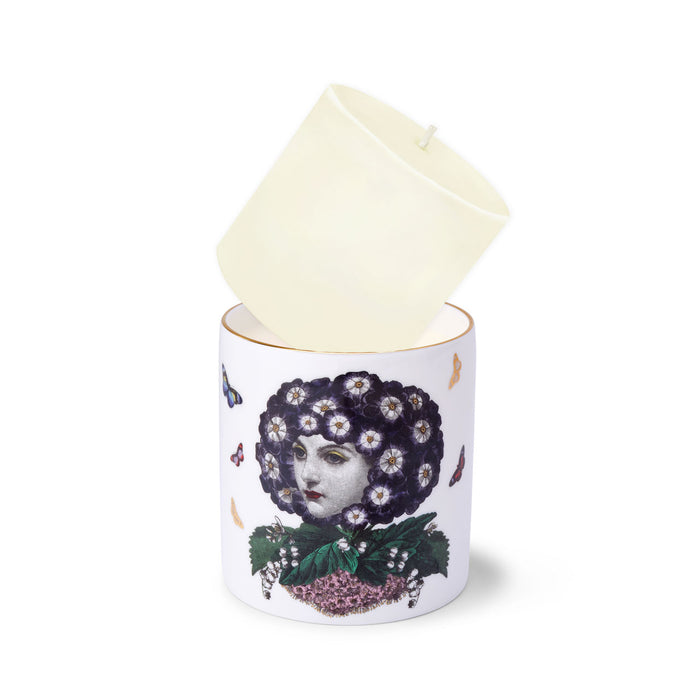 Refill for Eden Ceramic Candle by Chase and Wonder, hand-decorated fine china vessel with 22ct gold and original illustration