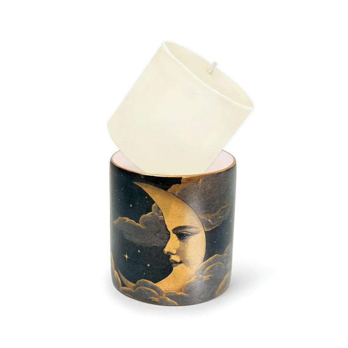Refill for The Land of Nod Ceramic Candle by Chase and Wonder, fine china with 22ct gold