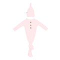 Kyte Baby Ribbed Knotted Gown with Hat Set in Sakura