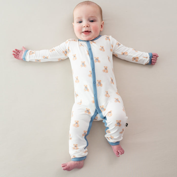 Baby boy wearing Romper in Teddy Bear