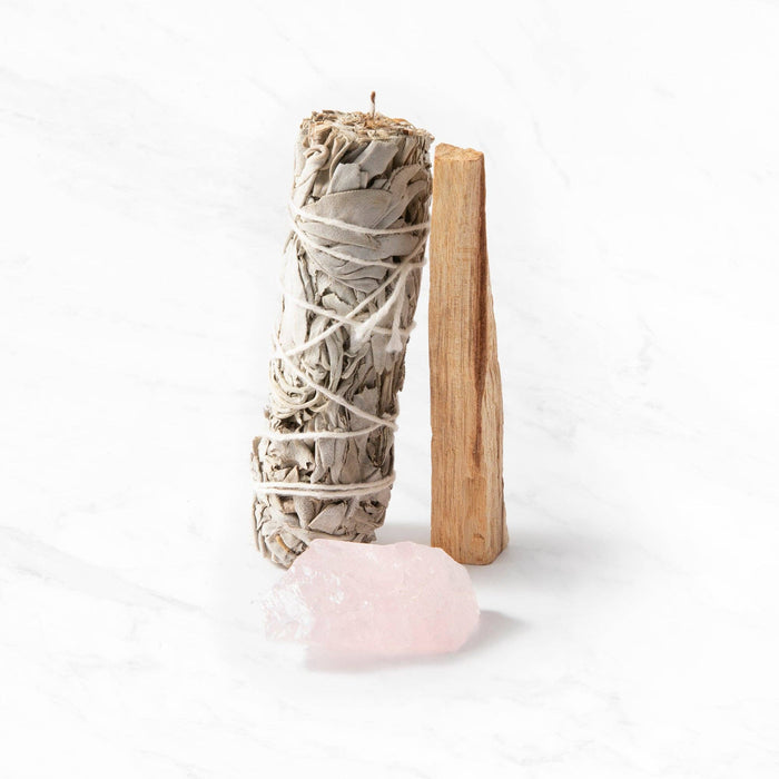 Rose Quartz Smudge Ritual Set – Cleanse, Protect & Invite Positive Energy