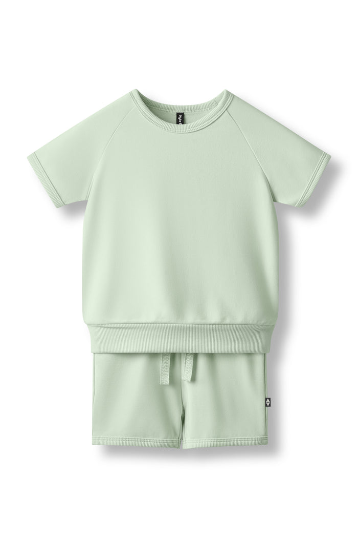 Product photo of the Short Sleeve Jogger Set in Basil