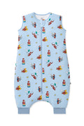 Blue Sleep Bag Walker in Curious George 2.5 print on a white background