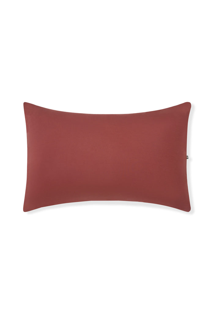 Front Side Standard Pillowcase in Ember on a white background