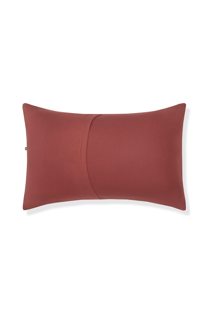 Back Side Standard Pillowcase in Ember on a white background