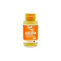 Sol-ti SUPERBOOST SuperShot Glass Bottle with a bright orange front label, in light background.