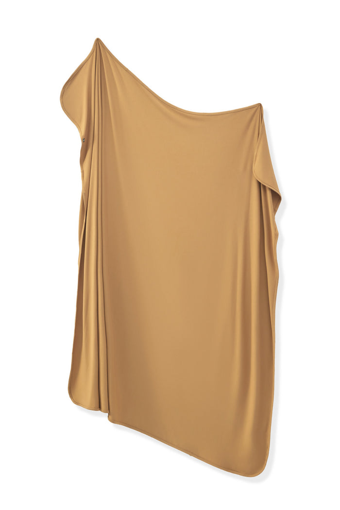 Swaddle Blanket in Ochre on a white background