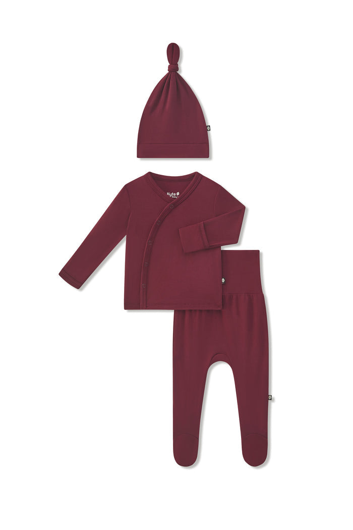 Take Me Home Set with Cap in Burgundy on a white background