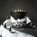 The Alpine Lodge 3 Wick Scented Ceramic Candle by Chase and Wonder, fine china with 22ct gold