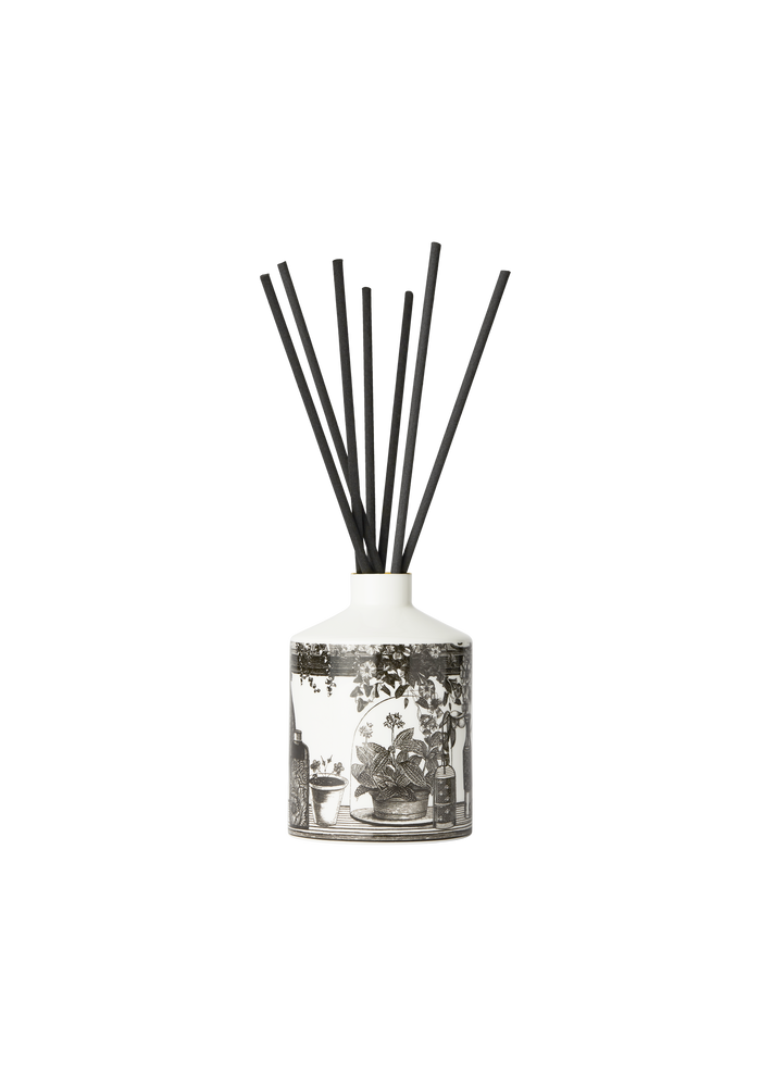 The Botanist ceramic reed diffuser by Chase and Wonder, fine china with 22ct gold