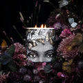 The Butterfly Lady 3 Wick Scented Ceramic Candle by Chase and Wonder, fine china with 22ct gold