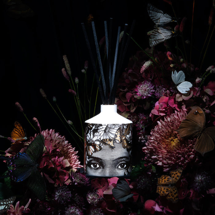 The Butterfly Lady Ceramic Reed Diffuser by Chase and Wonder, fine china with 22ct gold