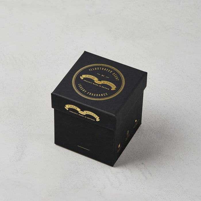 The Country Garden ceramic candle in luxury gold-foiled gift box by Chase and Wonder