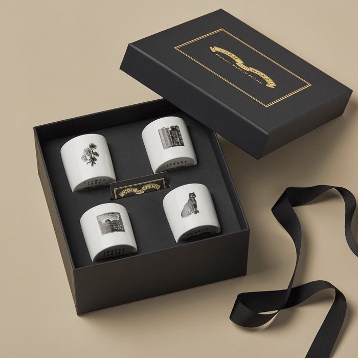 The Favourites Discovery Candle Set by Chase and Wonder, luxury gift box with candle, matches and room spray