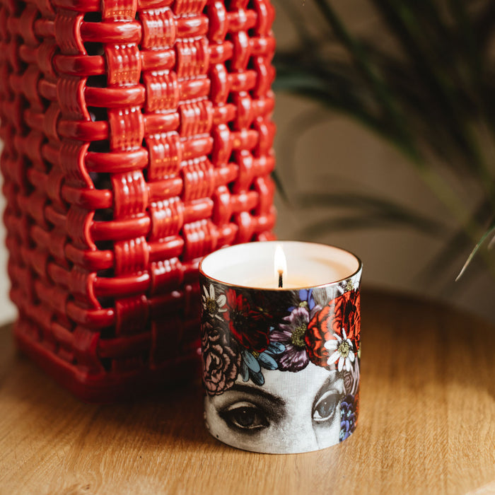 The Flower Lady Special Edition ceramic candle by Chase and Wonder, fine china with 22ct gold
