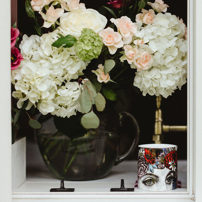 The Flower Lady Special Edition ceramic candle by Chase and Wonder, fine china with 22ct gold