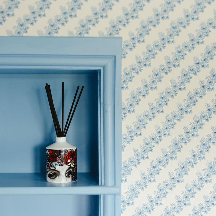 The Flower Lady Reed Diffuser Special Edition ceramic reed diffuser by Chase and Wonder, fine china with 22ct gold