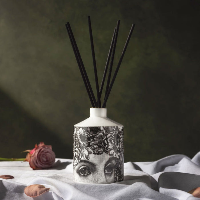 The Flower Lady Ceramic Reed Diffuser by Chase and Wonder, fine china with 22ct gold